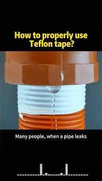 How to properly use Teflon tape? #knowledge #science