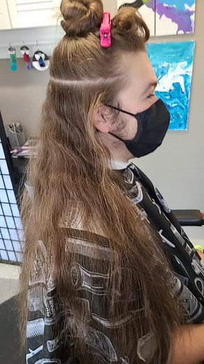 Came in wanting a cut and style fit for a viking. I would have gotten more fancy with the braid if I had more time. #viking #hairstyle #braid #foryou