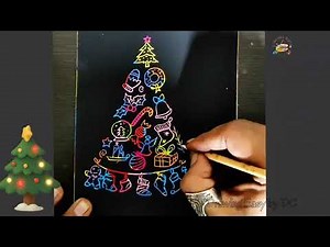 Easy Christmas Drawing Ideas 🎄 | Christmas Tree , Stocking & Ornament Drawing | cute xmas drawing
