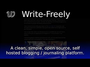 Write-Freely is an open source, self hosted blog and journal solution simply built for writing.