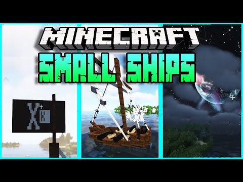 Small ships mod Minecraft Mod review and more explain how to change flag how to load and shoot canon
