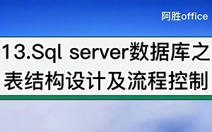 13.Sql server数据库之表结构设计及流程控制