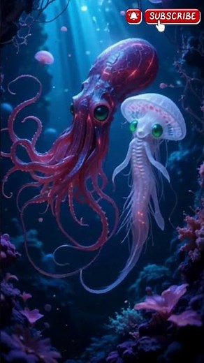 "Goblin Shark Ambushes Vampire Squid & Chimaera | Deep Sea Horror in 4K! #animation