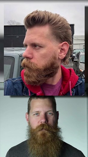 Wavy Beard Style: Aggressive Mullet & Curly Beard