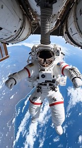 Raw astronaut spacewalk footage above Earths blue horizon! #NASA | Space Voyager