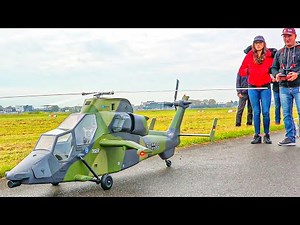 GIANT RC EUROCOPTER TIGER UHT SCALE MODEL HELICOPTER FLIGHT DEMONSTRATION