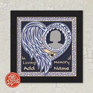 Customizable Memorial Shadow Box Svg Files for Cricut - Etsy