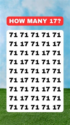 16K views · 138 reactions | Find all the hidden 17's | MyDailyQuizz | Facebook