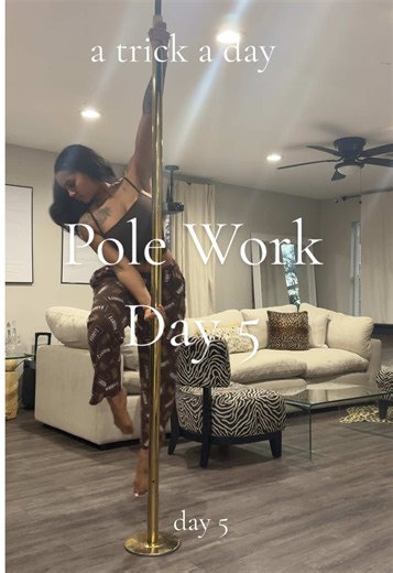 day 5 #atrickaday #polework | Pole Fitness Exercise