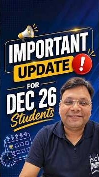 Important Update for Dec 2026 CMA Inter Students | CA Satish Jalan #shorts