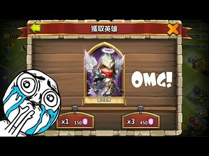 Castle Clash Rolling gems for new hero Michael and Gameplay ! Back to Back Heroes