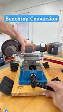 This design converts an angle grinder into a bench-top grinder #diy #opensource #printegrated