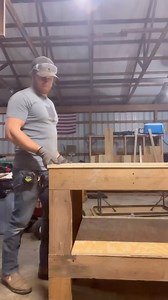 The perfect barn wood project! Build a reclaimed workbench for all the things🫶🏼 @ranchdownthelane To see more workbenches from this plan tap #AnaWhite_EasyWorkbench_Plans For the free plan visit https://www.ana-white.com/woodworking-projects/easy-diy-garage-workshop-workbench #DIYWorkbench #EasyDIY #WorkbenchBuild #HomeWorkshop #DIYProject #GarageWorkbench #WoodworkingIdeas #DIYCarpentry #SimpleWorkbench #CraftYourSpace #WeekendProject #ToolStorage #WorkbenchOrganization #DoItYourself #BuildIt