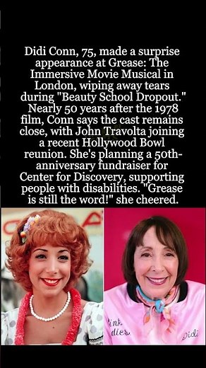 Didi Conn's Emotional 'Grease' Return – Frenchy Surprises London Crowd! #shorts #Grease #DidiConn