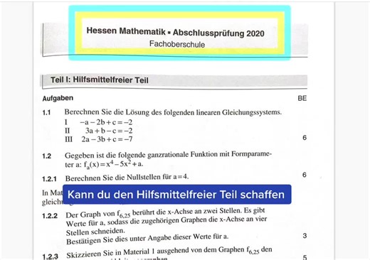 Kannst du den #teil ohne #taschenrechner lösen?