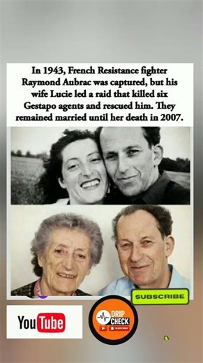 ❤️Facing death, Lucie Aubrac chose rescue—love forged in the French Resistance.#Shorts"