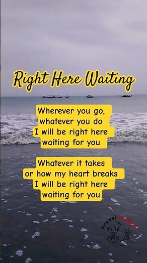 Easy English Karaoke | Right Here Waiting – Sing & Learn English