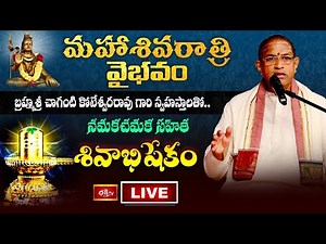 LIVE : మహాశివరాత్రి వైభవం : బ్రహ్మశ్రీ చాగంటి కోటేశ్వరరావు గారి స్వహస్తాలతో నమకచమక సహిత "శివాభిషేకం"
