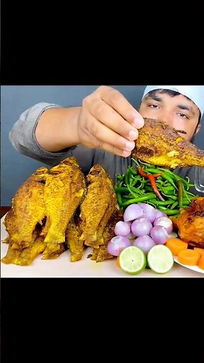 ASMR EATING SPICY 🔥🥵 FISH #mukbang #asmreating #youtubeshorts #food #eatingsounds #ytshorts