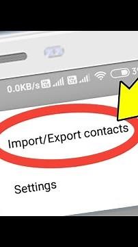 How to import or export contacts from your mobile phone ! Save your all contact list