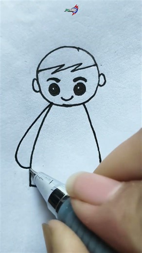 how to draw a #boy #drawing #painting #art from "O" circle ⭕ step-by-step by ‪@ARTAABID‬