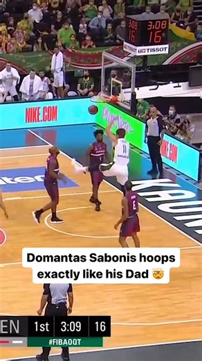 Like Father, like Son - The Sabonis genes are in full effect 😤🇱🇹 | FIBA
