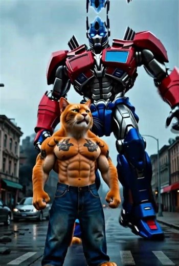 Optimus Prime vs. GIANT CAT: The Ultimate Feline Showdown!