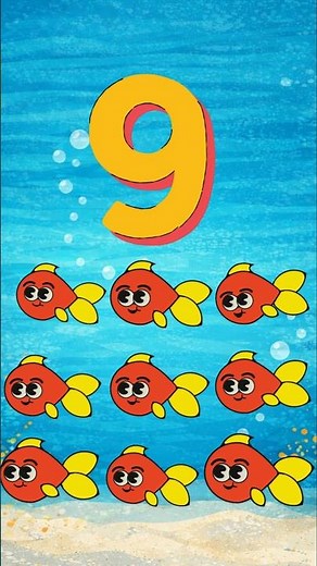 Apprendre à compter jusqu'à 9 ! 🐟 Chiffres en Français pour Enfants 🇫🇷#enfants #funny #animation