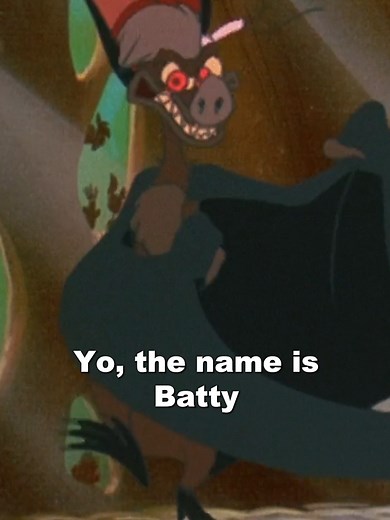 Yo, the name is Batty! #FernGully: The Last Rainforest is #nowstreaming on Shout! TV. #bars #rap #90skids #90sthrowback