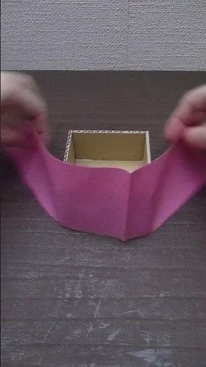 DIY: Cartonnage box with a double lid / Made with Recycled cardboard and my favorite fabric #shorts