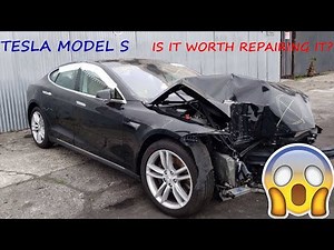 Tesla Model S Salvage Rebuild Frame and Body Damage