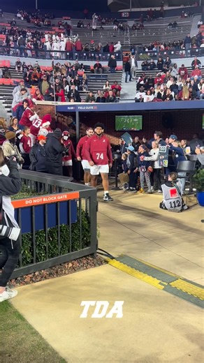 The Alabama offensive line takes the field to get loose ahead of the Iron Bowl. 😤 | Touchdown Alabama Magazine