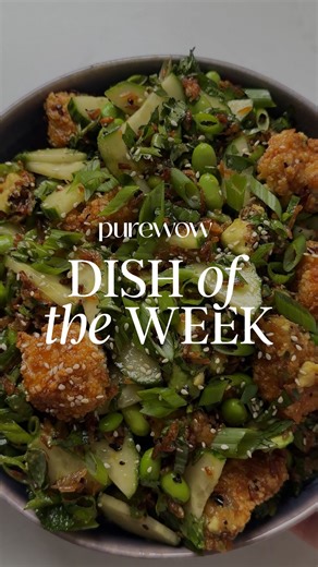 PureWow on Instagram: "Haven’t jumped on the crispy rice salad trend yet? Consider this your sign. 🥗 Crispy Rice: -2 cups cooked rice (we used Jasmine) -2 tbsp. sesame oil -1 tsp. chili crunch 1. Preheat oven to 400 degrees. 2. Combine rice, sesame oil and chili crunch on a lined sheet tray, then bake for 40 minutes until crispy. Baked Sesame Chicken: -1 lb. chicken breast, cut into cubes -1 cup flour -3 eggs, beaten -2 cups panko breadcrumbs 1. Preheat oven to 450 degrees, then line a sheet tr