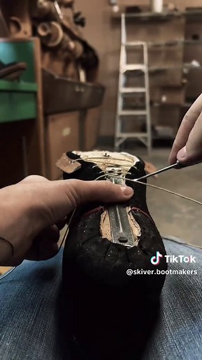 Sewing the Shank on Custom Cowboy Boots