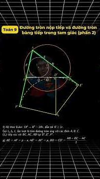 Mô hình tâm đường tròn ngoại tiếp, nội tiếp tam giác. #ttt #education #maths #study #hinhhoc