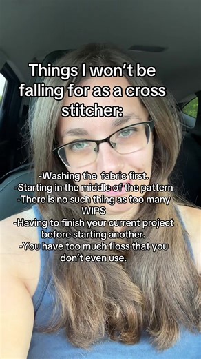 Not anymore! #stitchingmywayto1k #crossstitch #crossstitchoftiktok #fiberartist #crafts