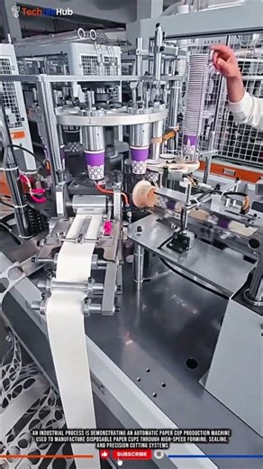 Innovation Paper Cup Production Machine for High-Speed Disposable Cup Manufacturing #tech