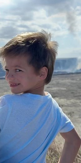 Watching Volcanic Steam at Hawai‘i Volcanoes National Park | Awe-Inspiring Moment with My Son #lava