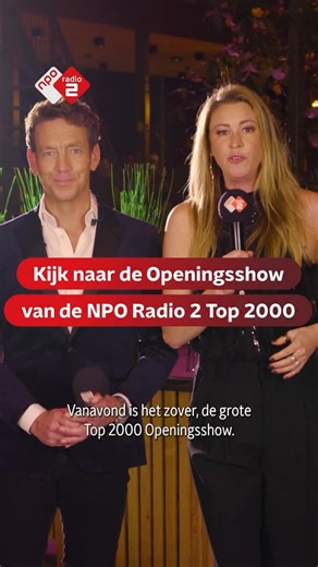 NPO Radio 2 on Instagram: "Vanavond om 23.00 uur live te zien op @npo_3: de Openingsshow van de NPO Radio 2 Top 2000! 🎉 • #Top2000 #NPORadio2"