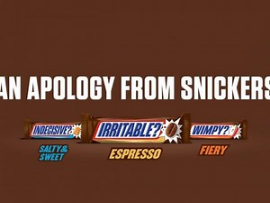 Snickers: An Apology From Snickers • Ads of the World™ | Part of The Clio Network