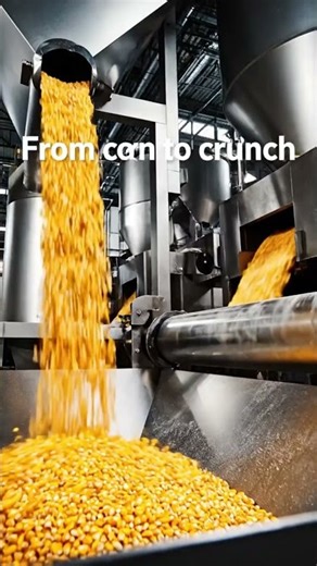How Cornflakes Are Made 🥣 | From Corn to Crunchy Flakes#shorts#viral