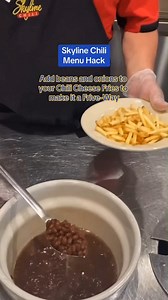 193K views · 976 reactions | It’s #NationalFryDay, let’s make it a Frive-Way! 5 layers of fries, beans, chili, onions, and cheese for the ultimate menu hack! | Skyline Chili | Facebook