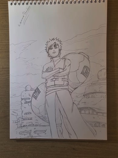 Gaara Sketch Art from Naruto Shippuden