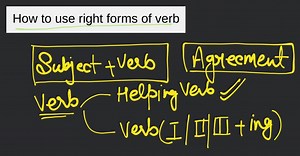How to use right forms of verb... | Filo