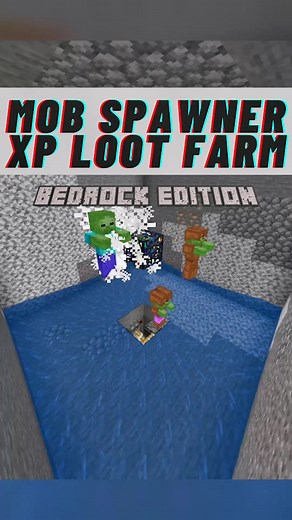 Automatic Bedrock Edition Specific Minecraft Mob Spawner XP Loot Farm