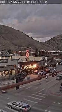 SeeJH.ai: Sunset at #JacksonHole Cache Street - Dec 12, 2025 #Timelapse