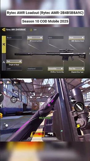 Rytec AMR Loadout (Rytec AMR-2B4B5B8A9C) Season 10 COD Mobile 2025
