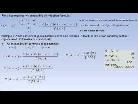 Hypergeometric Probability Distribution