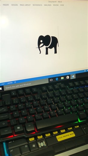 Shortcut Key In MS Word For Elephant 🐘