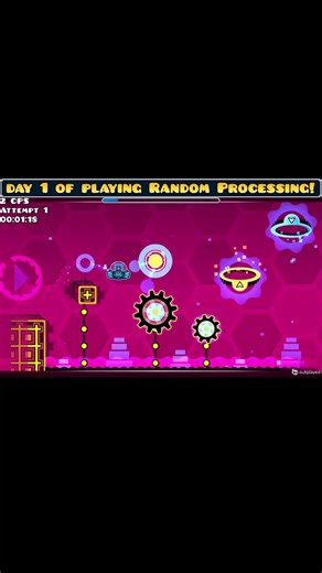 Day 1 of playing Random Processing #geometrydash #geometrydashplayer #gd